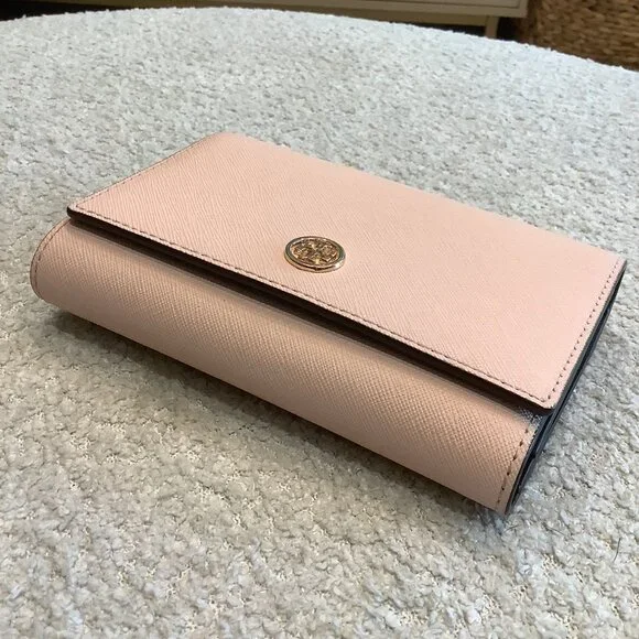 Beautiful Tory Burch Pink Tri-Fold Wallet - Picture 5 of 6